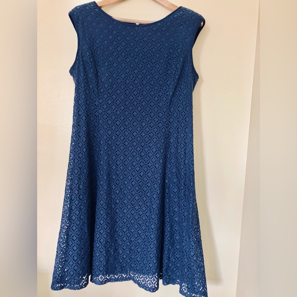 Jessica Howard Navy Lace Overlay Dress